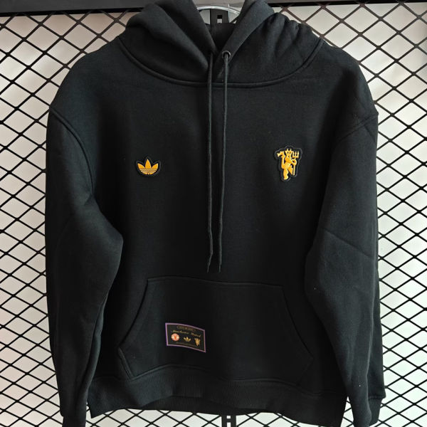 2026 M Utd Black Retro Style Hoody 黑色