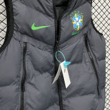 2026/27 Brazil Grey Black Cotton Vest Jacket  J3307 灰黑色