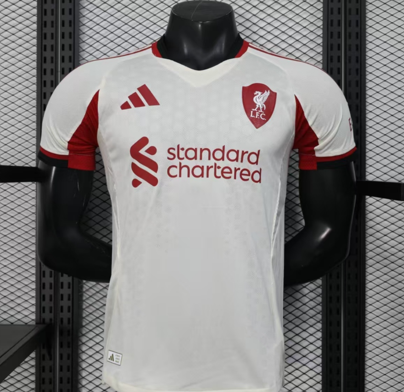 Liverpool Visitante Versión Aficionado 2025/26 (Blanca)