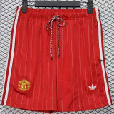2025/26 M Utd Red Retro Style Shorts Pants