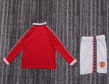 1998/1999 M Utd Home Retro Kids Long Sleeve Soccer Jersey