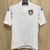 2002 Italy Away White Retro Soccer Jersey