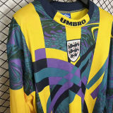 1995 England Goalkeeper Retro Long Sleeve  Jersey