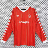 1982/1984 Nottingham Home Red Retro Long Sleeve Soccer Jersey