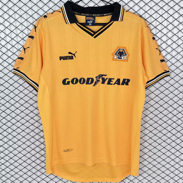 1998/1999 Wolves Home Yellow Retro Soccer Jersey