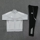 2026 Ad~ Grey Jacket Tracksuit