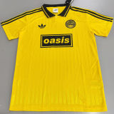 2025/26 AD x oasis #25 Yellow Retro Style Fans Soccer Jersey (Have No.25 带号码）
