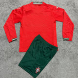 2025/26 Portugal Home Kids Long Sleeve Soccer Jersey 长袖童装