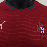 2026/27 Portugal Home Red Player Version Long Sleeve Soccer Jersey