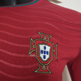 2026/27 Portugal Home Red Player Version Long Sleeve Soccer Jersey