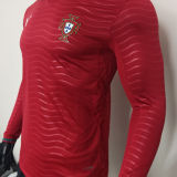 2026/27 Portugal Home Red Player Version Long Sleeve Soccer Jersey
