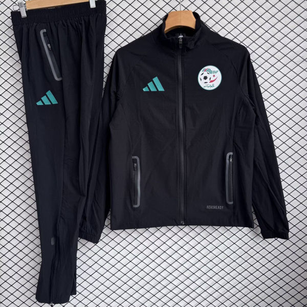 2026 Algeria Black Windbreaker Jacket  （A Set）