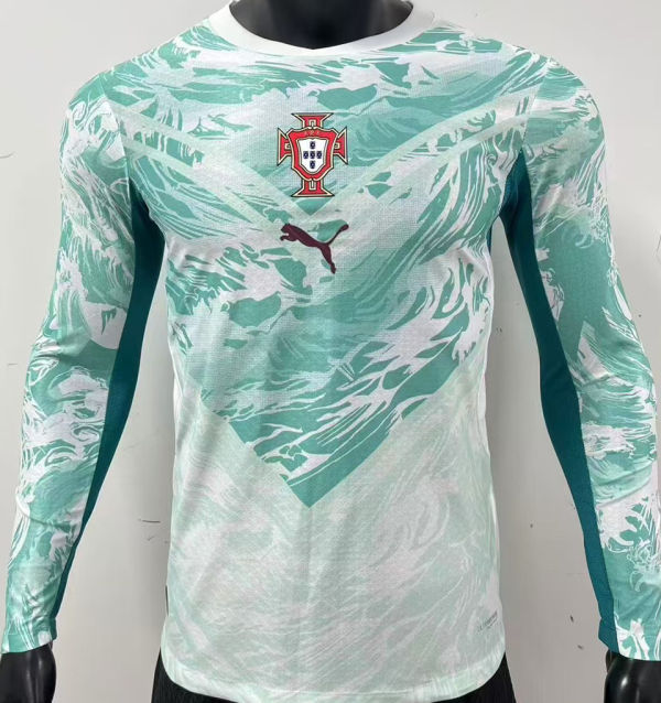 2026/27 Portugal Away Player Version Long Sleeve Soccer Jersey