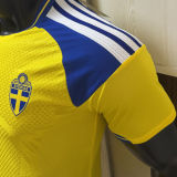 2026/27 Sweden Home Yellow Player Version Soccer Jersey
