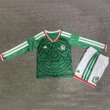 2026/27 Mexico Home Green kids Long Sleever Jersey 长袖童装