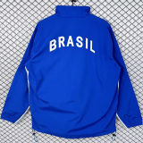 1998 Brazil Home Blue Retro Windbreaker