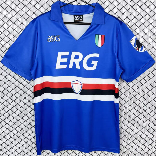 1991/1992 Sampdoria Home Retro Soccer Jersey