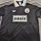2025/26 AD x oasis #25 Black Retro Style Fans Long Seelve Soccer Jersey (Have No.25 带号码）