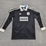 2025/26 AD x oasis #25 Black Retro Style Fans Long Seelve Soccer Jersey (Have No.25 带号码）