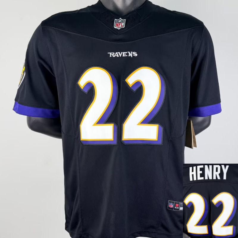 HENRY #22 Men's Baltimore Ravens NFL Jersey