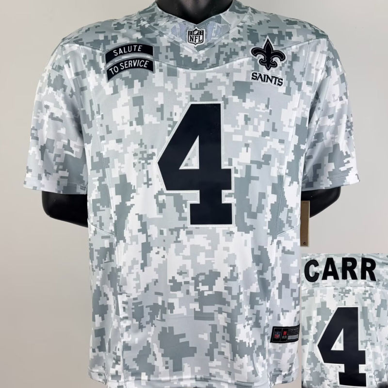 CARR #4 Men's New Orleans Saints NFL Jersey