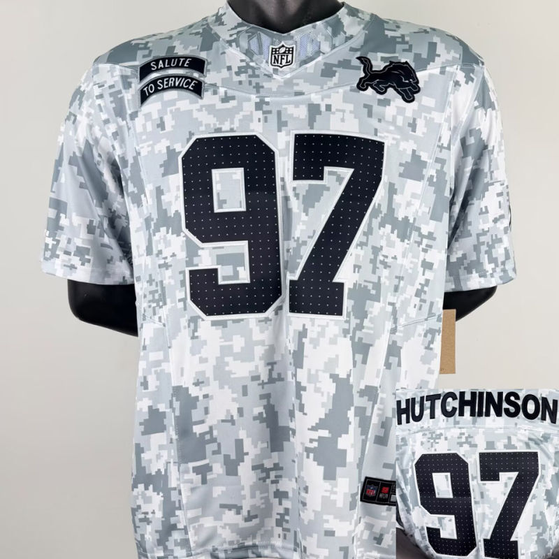 HUTCHINSON #97 Men's Detroit Lions NFL Jersey