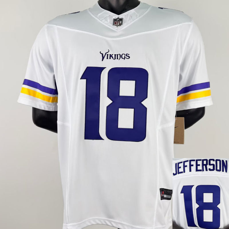 JEFFERSON #18 Men's Minnesota Vikings NFL Jersey