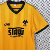 1986/1988 Wolves Home Yellow Retro Soccer Jersey
