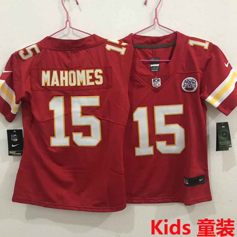 MAHOMES #15 Kansas City Chiefs Kids NFL Jersey