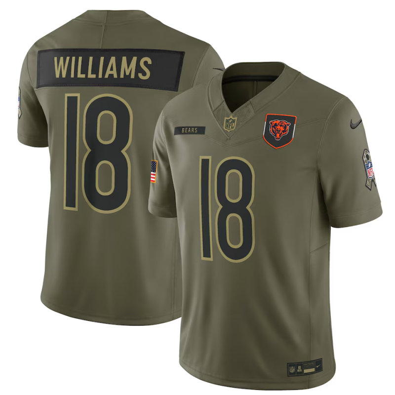 WILLIAMS #18 Men's Chicago Bears NFL Jersey