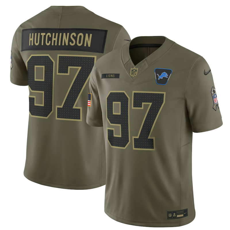 HUTCHINSON #97 Men's Detroit Lions NFL Jersey