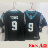 YOUNG #9 Carolina Panthers Kids NFL Jersey 黑豹