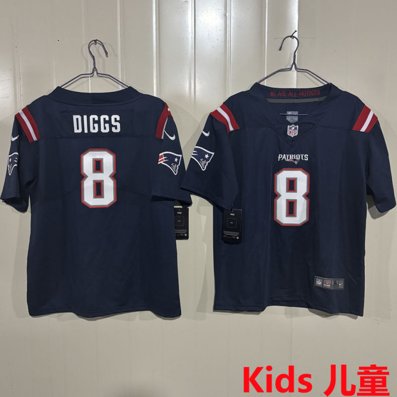 DIGGS #8 New England Patriots Kids NFL Jersey