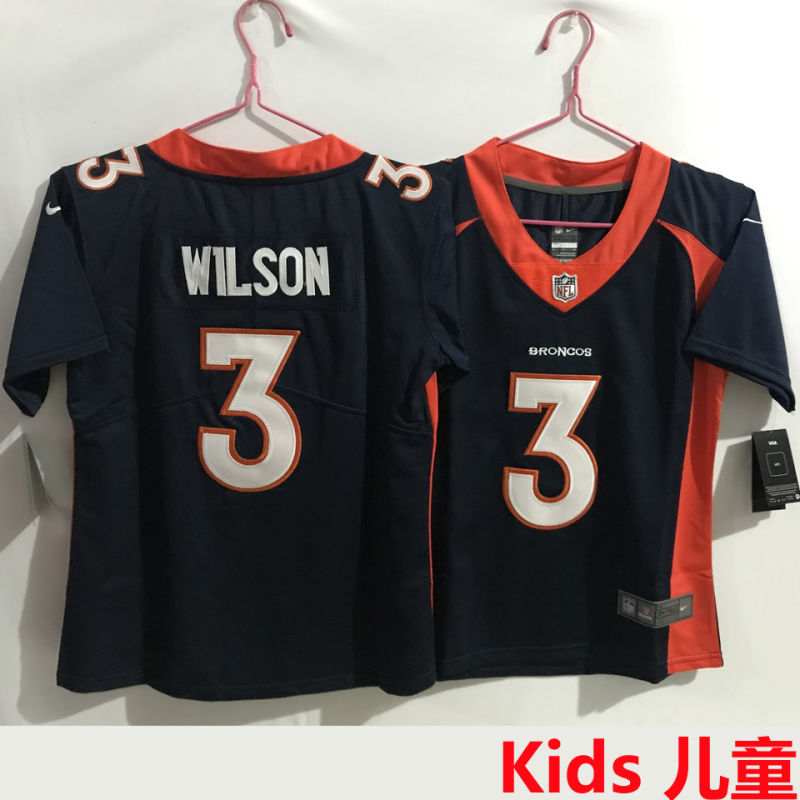WILSON #3 Denver Broncos Kids NFL Jersey