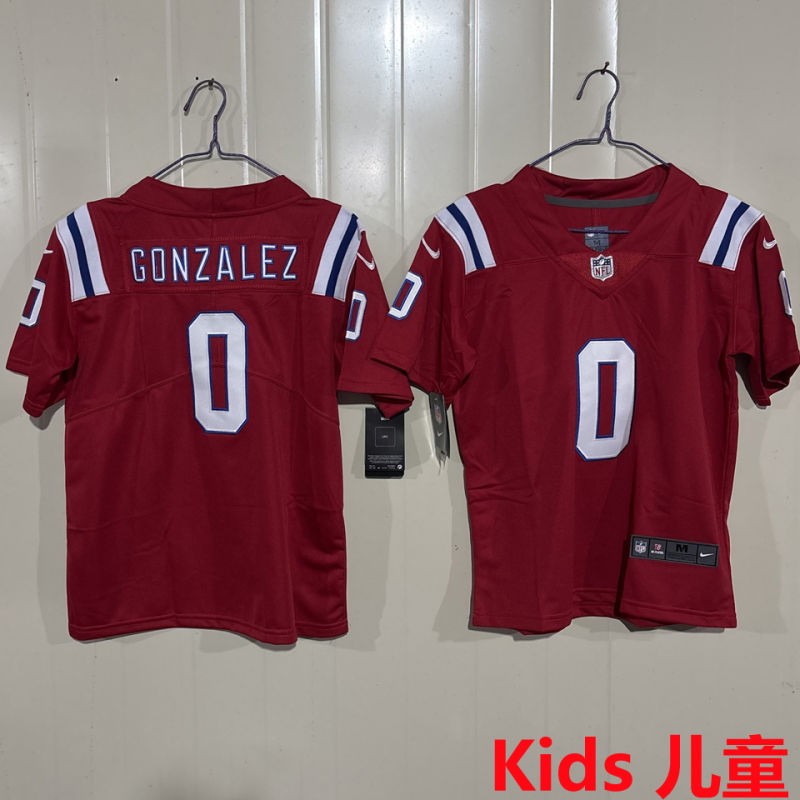 GONZALEZ #0 New England Patriots Kids NFL Jersey