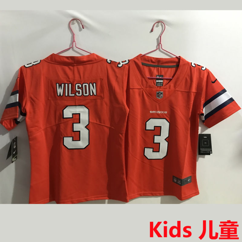 WILSON #3 Denver Broncos Kids NFL Jersey