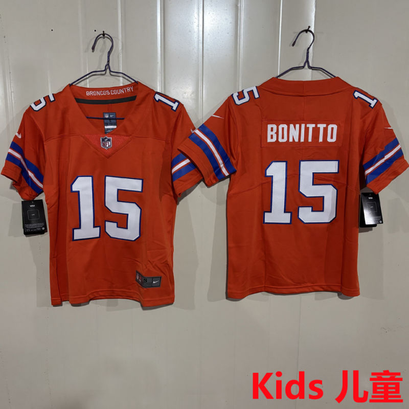 BONITTO #15 Denver Broncos Kids NFL Jersey