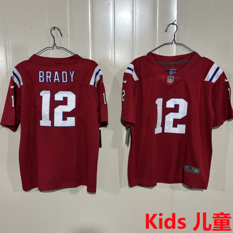 BRADY #12 New England Patriots Kids NFL Jersey