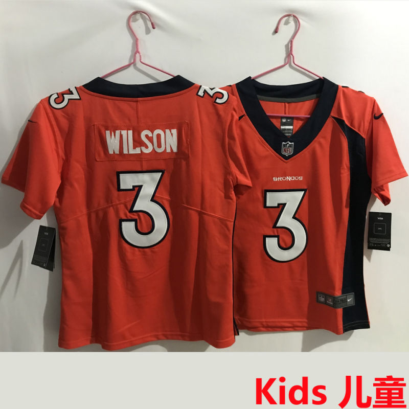 WILSON #3 Denver Broncos Kids NFL Jersey
