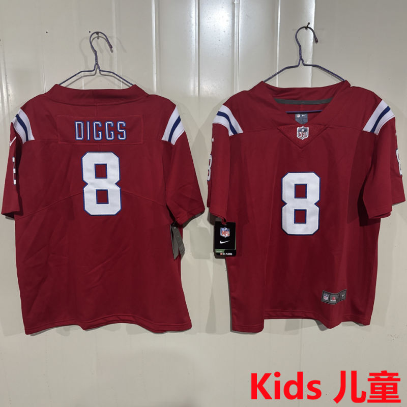 DIGGS #8 New England Patriots Kids NFL Jersey