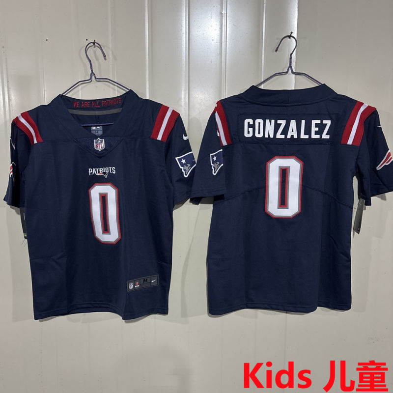 GONZALEZ #0 New England Patriots Kids NFL Jersey