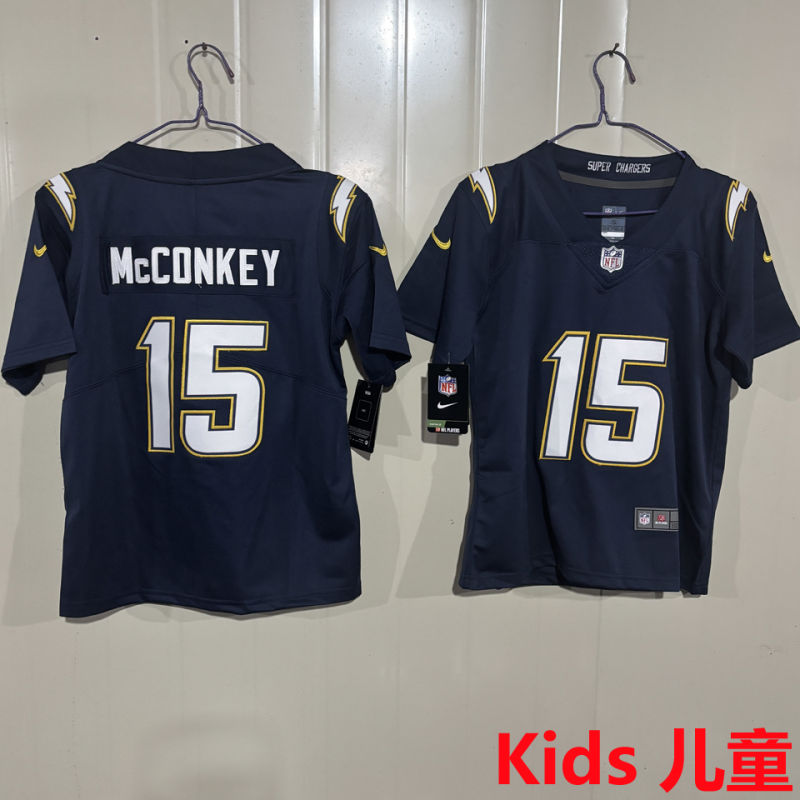 McCONKEY #15 Los Angeles Chargers Kids NFL Jersey