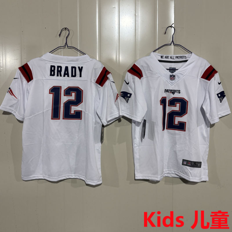 BRADY #12 New England Patriots Kids NFL Jersey