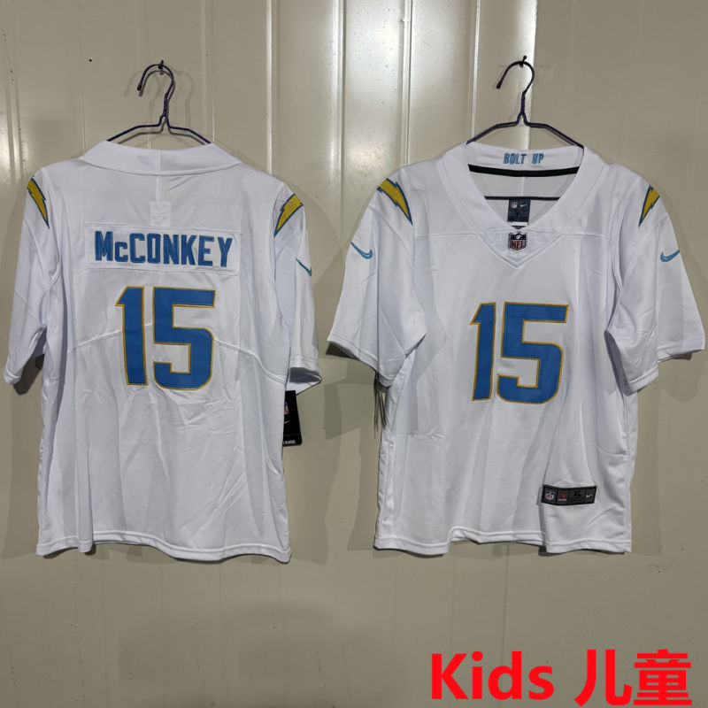 McCONKEY #15 Los Angeles Chargers Kids NFL Jersey