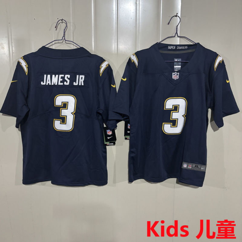 JAMES JR 3 Los Angeles Chargers Kids NFL Jersey