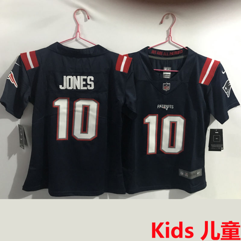 JONES #10 New England Patriots Kids NFL Jersey
