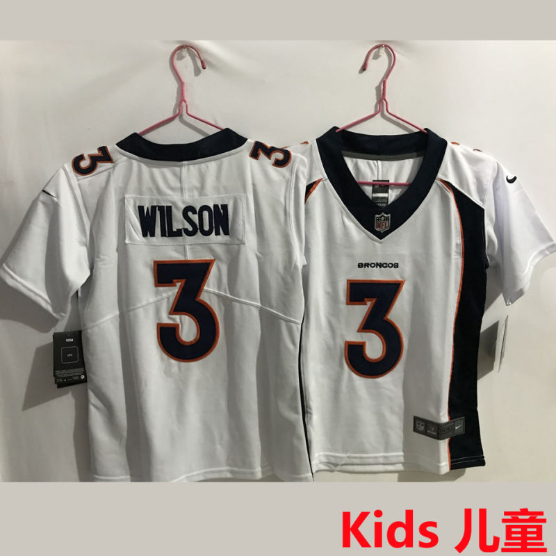 WILSON #3 Denver Broncos Kids NFL Jersey