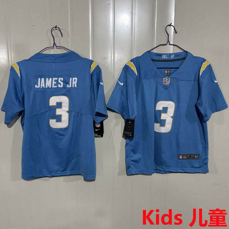 JAMES JR 3 Los Angeles Chargers Kids NFL Jersey