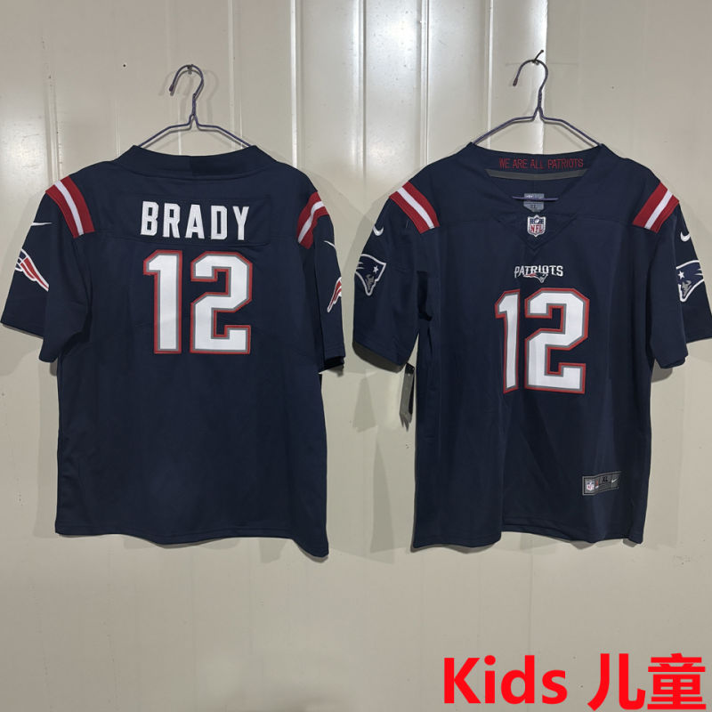 BRADY #12 New England Patriots Kids NFL Jersey