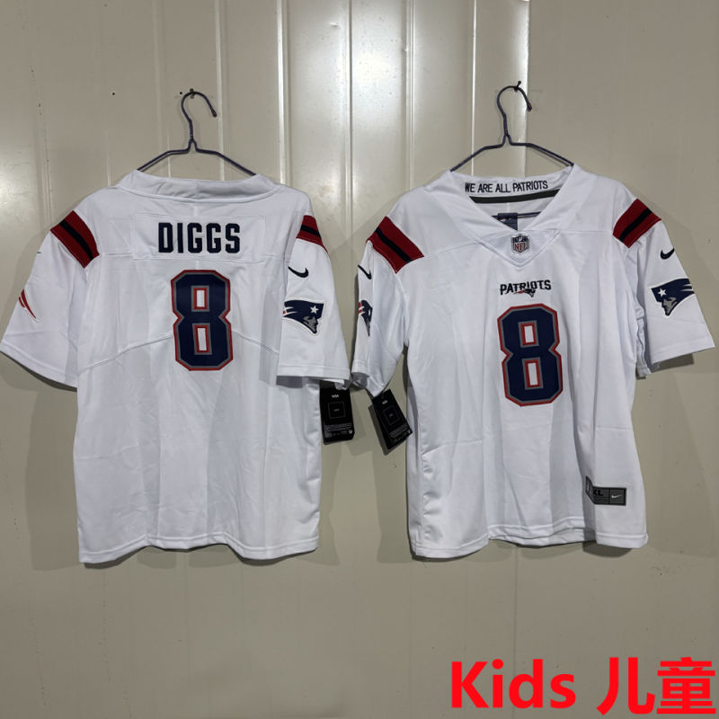 DIGGS #8 New England Patriots Kids NFL Jersey